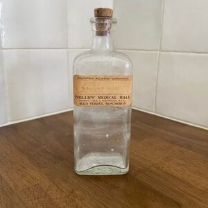 Vintage Glass Medicine Bottle
